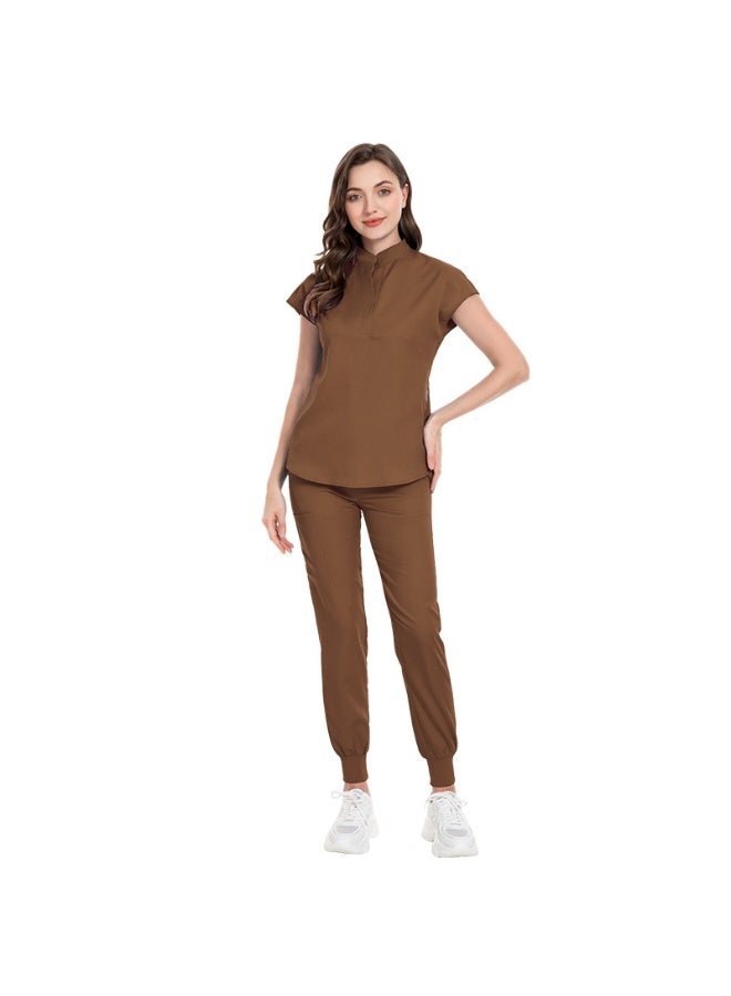 NIBEMINENT Tops+pant Medical Uniform Surgery Scrubs Shirt Short Sleeve Pet Shop Doctor Nurse Nursing Uniform Set Women Workwear Scrub - Image 1