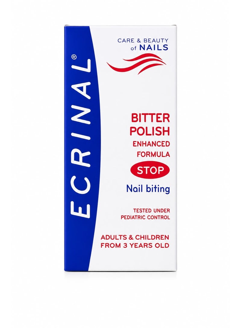 Ecrinal Instant Stop Nail Biting Bitter Nail Polish – Helps Prevent Nail & Finger Side Biting for Children (3+ Years) and Adults