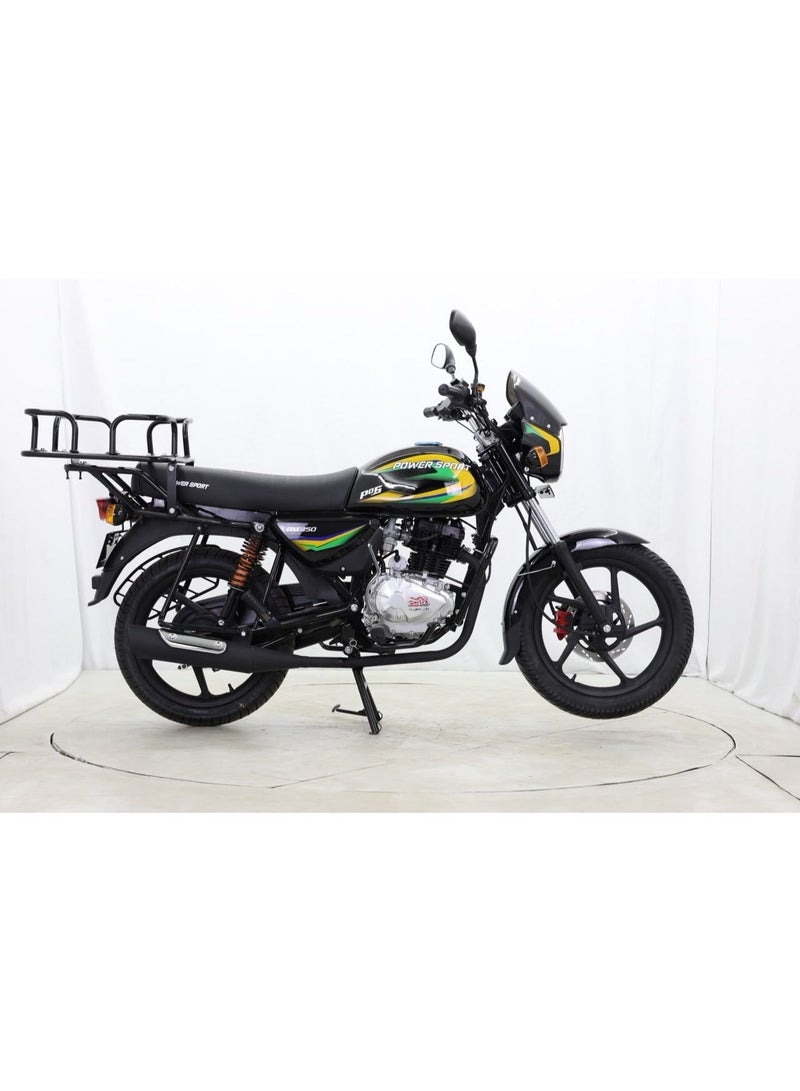 Power Sport Boxer Powersport BM150cc 2026 Motorcycle, Black with Yellow Accents - Image 1