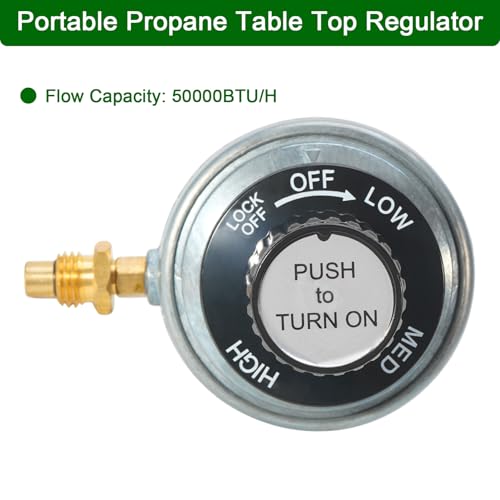JEASOM Propane Control Valve Gas Grill Regulator with a 1"-20 Female Throwaway Cylinder Thread Inlet and an Orifice Outlet,for Portable Grill - Image 4