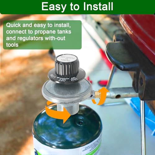 JEASOM Propane Control Valve Gas Grill Regulator with a 1"-20 Female Throwaway Cylinder Thread Inlet and an Orifice Outlet,for Portable Grill - Image 5