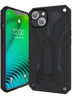 Bills iPhone 13 Premium Armor Case Built-In Kickstand - Military-Grade Shockproof Protective Cover with Reinforced Corners (Black)  - Image 1