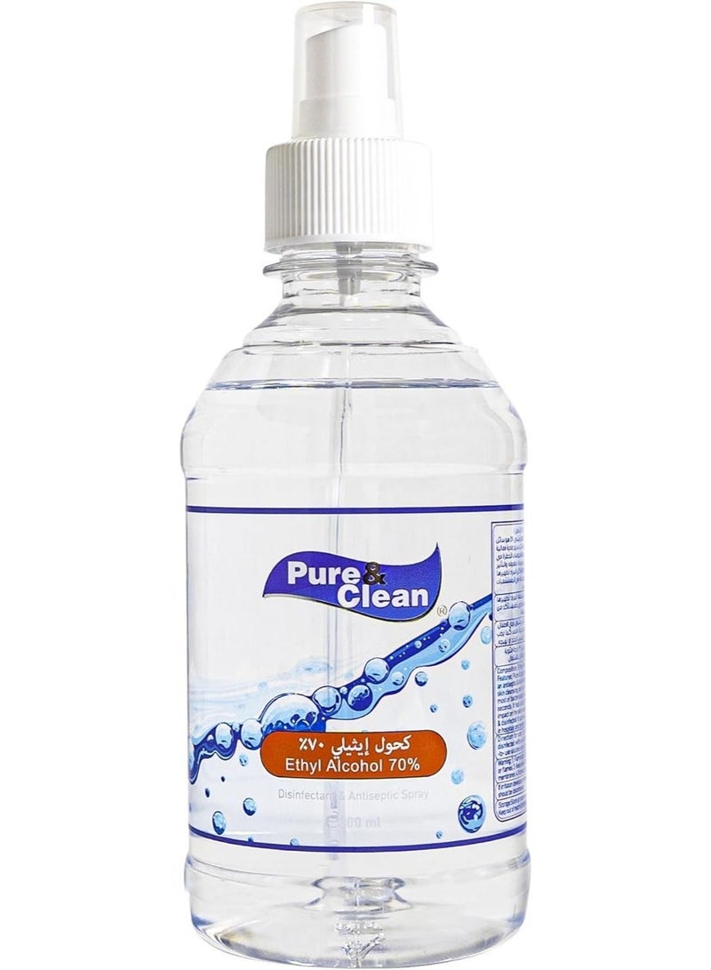 Pure & Clean Disinfectant Spray for Hands and Surfaces, 70% Ethyl or Isopropyl Alcohol, Quick-Drying Formula, 300 ml (2 Pieces) - Image 4