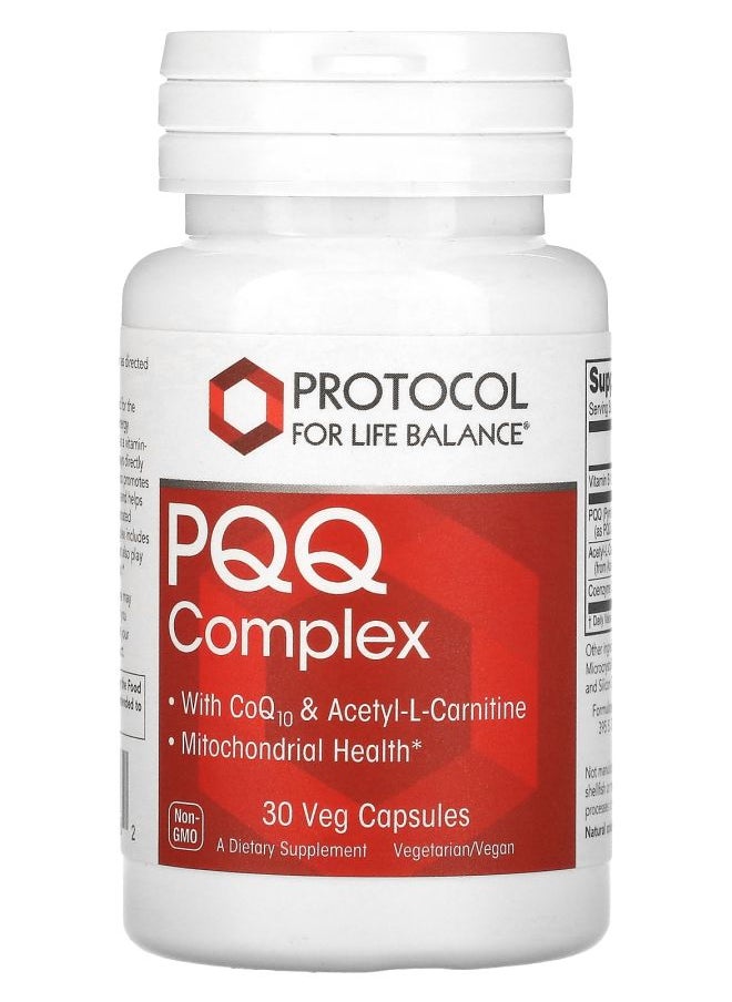Protocol For Life Balance PQQ Complex 30 Veg Capsules 
