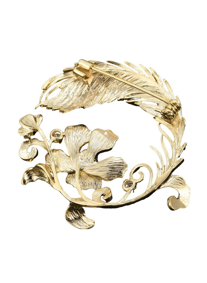 بروش زهرة الفاوانيا العتيقة للنساء، إكسسوارات أزياء تقليدية، أنيقة ورومانسية، هدية عيد ميلاد، هدية العيد - Image 5