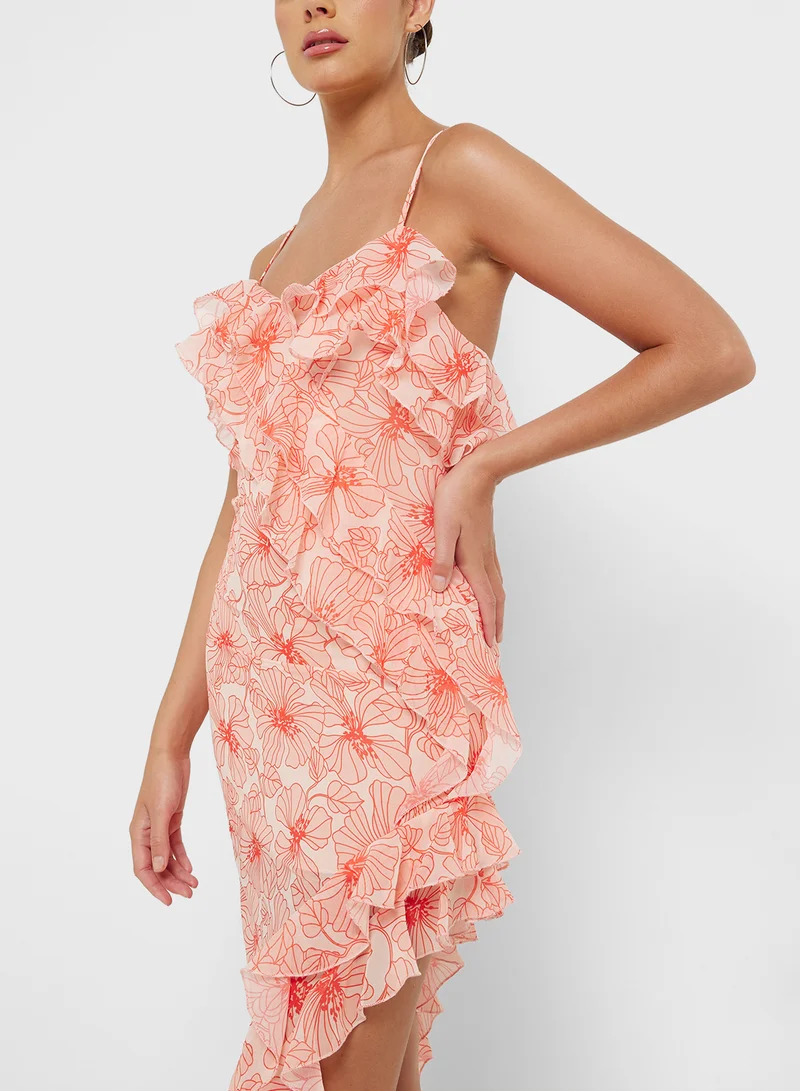 Ginger Floral Ruffle Dress