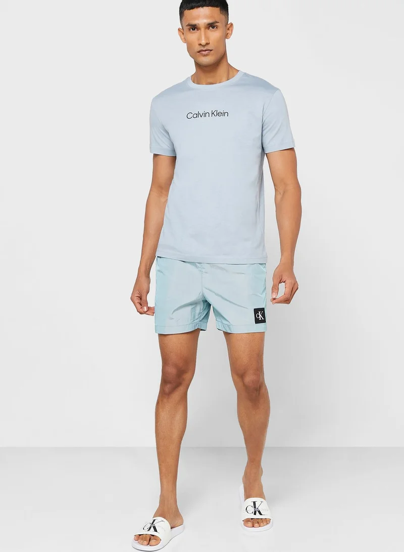CALVIN KLEIN Logo Drawstring Swim Shorts