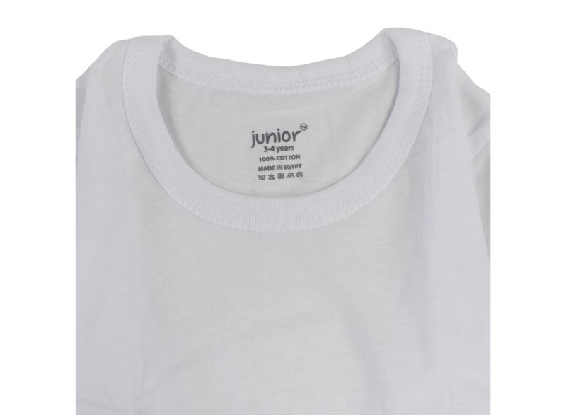 Junior Boys Cotton Long-Sleeved Undershirt – White - Image 2
