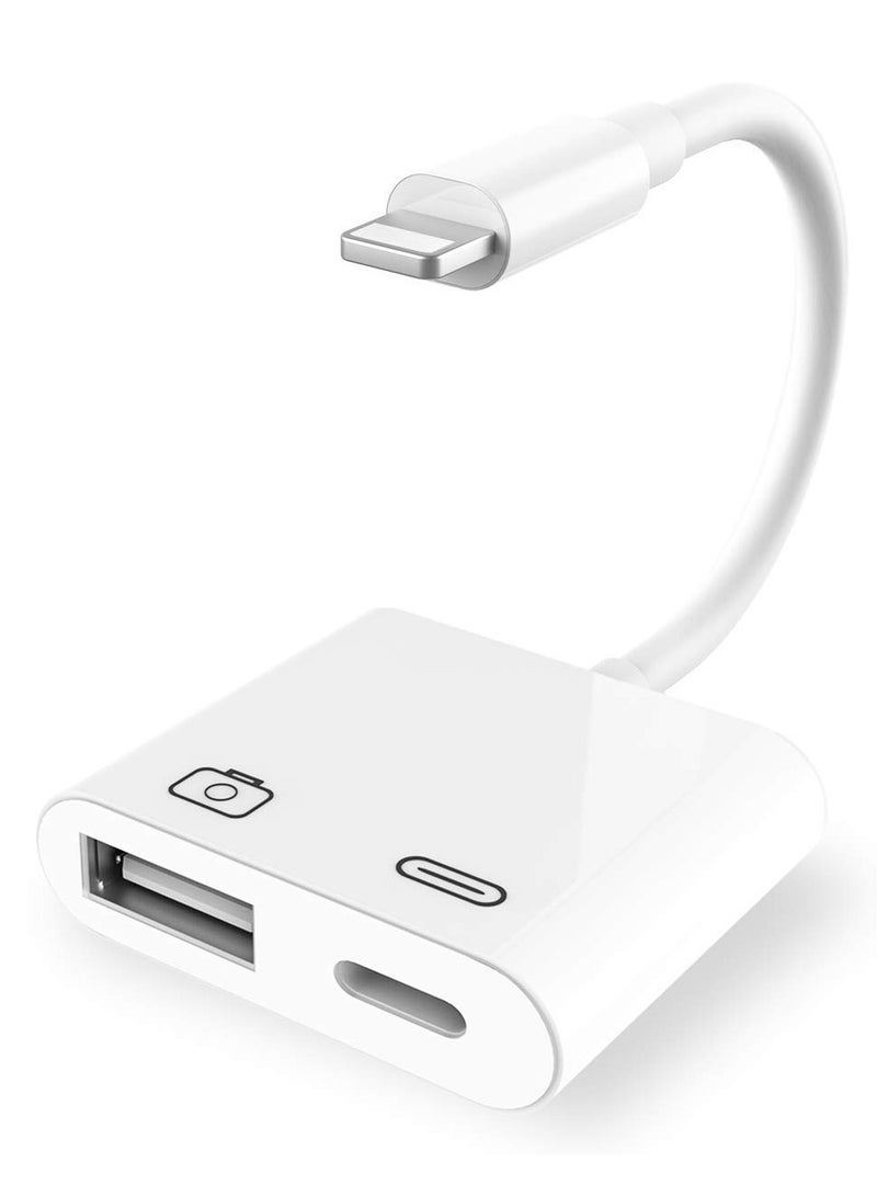 ELTRAZONE Lghtning to USB3 Camera Adapter White - Image 1