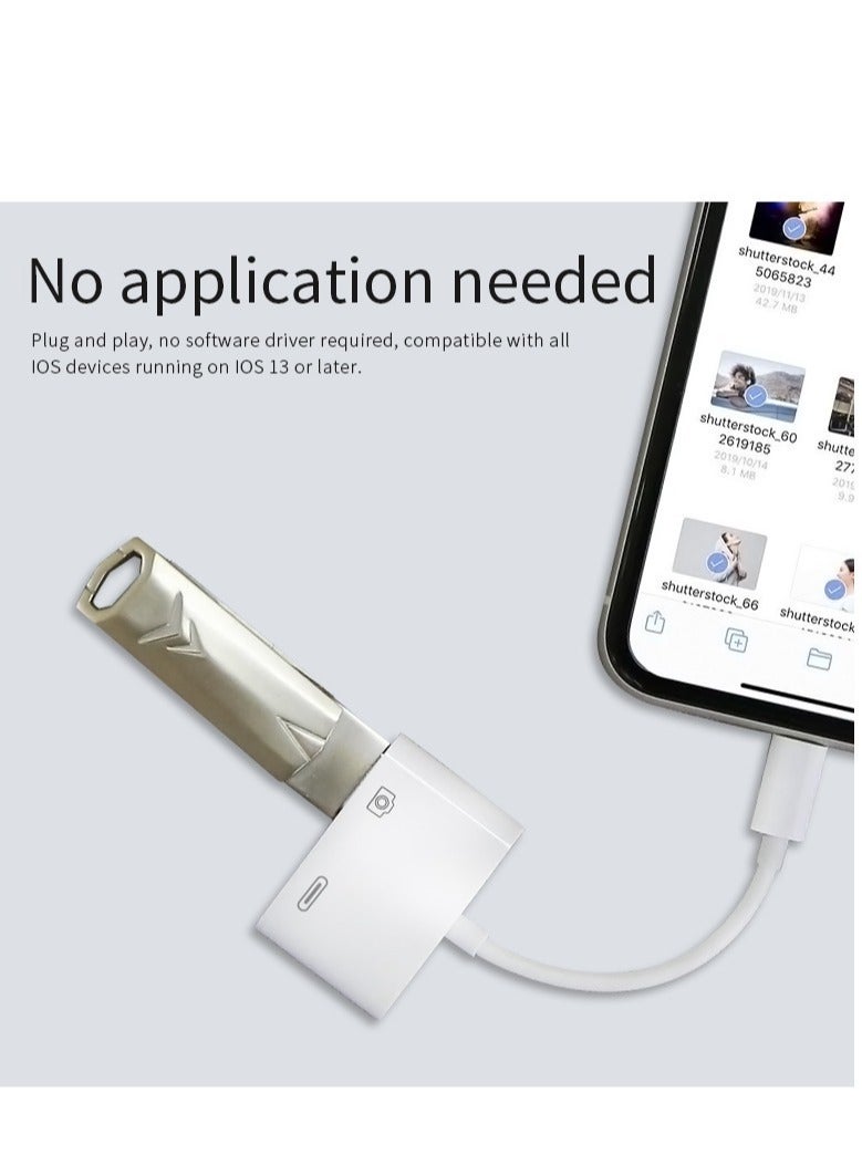 ELTRAZONE Lghtning to USB3 Camera Adapter White - Image 2