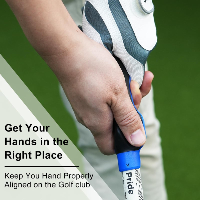 Arttodo Left-Handed Golf Club Grip Trainer, Golf Club Training Aid for Improved Hand Positioning on Golf Club, Help Beginners Learn Correct Grip Posture, Black - Image 2