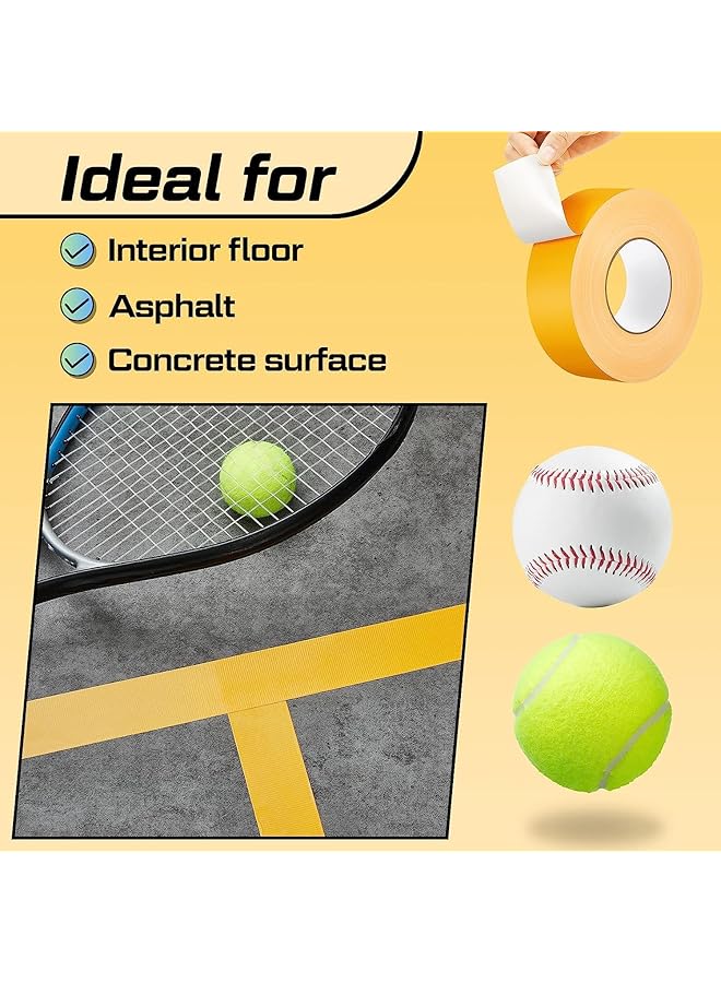erorex Single Sided Carpet Duct Tape 5Cm*50 M Outdoor Court Tape Adhesive Court Marking Tape Court Lines For Tennis Badminton Parking Floor Pavement Driveway Strong Adhesive Heavy Duty Sticker Tape - Image 4