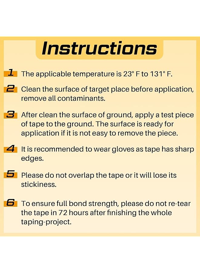 erorex Single Sided Carpet Duct Tape 5Cm*50 M Outdoor Court Tape Adhesive Court Marking Tape Court Lines For Tennis Badminton Parking Floor Pavement Driveway Strong Adhesive Heavy Duty Sticker Tape - Image 2