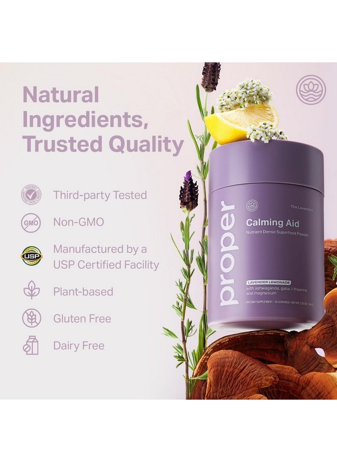 PROPER Proper, The Lavenders Calming Aid. Sleep and Relaxation Drink Mix. GABA L-Theanine Supplement with Magnesium, Lavender, Lemon Balm, and Ashwagandha. Natural Calm Stress Support Supplements  - Image 5