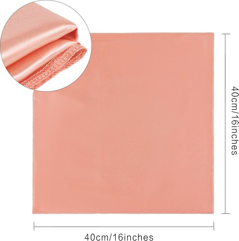 Counfeisly 36 Pack Square Satin Dinner Napkins 16x16 Inches Silky Soft Smooth Table Cloth Napkins for Restaurant Weddings Banquet Party Decoration Rose Pink - Image 5