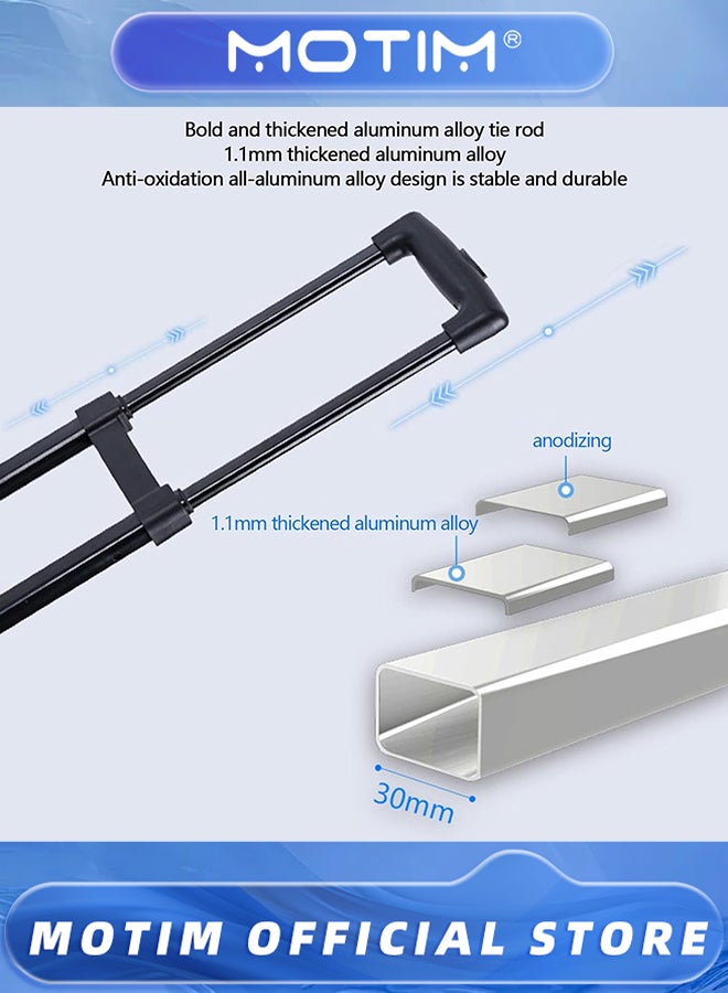 Motim Folding Hand Truck Max 180lbs Heavy Duty Luggage Cart with Extendable Base & 6 Rotate Wheels Hand Truck Dolly for Luggage & Travel & Moving & Shopping & Office Use - Image 3