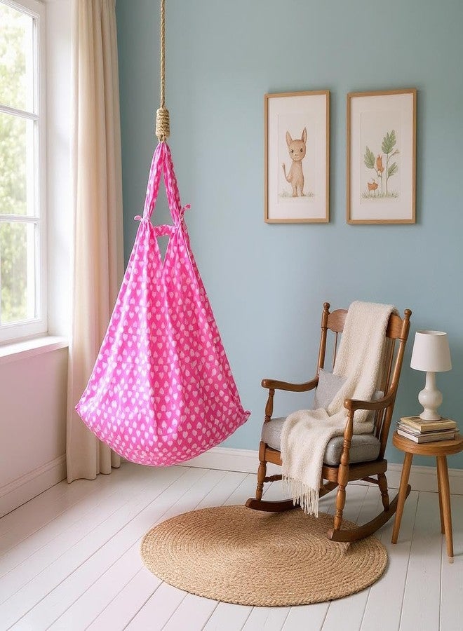 Vparents Newborn Baby Sleep Cradle Jhula Palna Tottilu Cloth with Seperator Rosy (Pink)110482 - Image 2