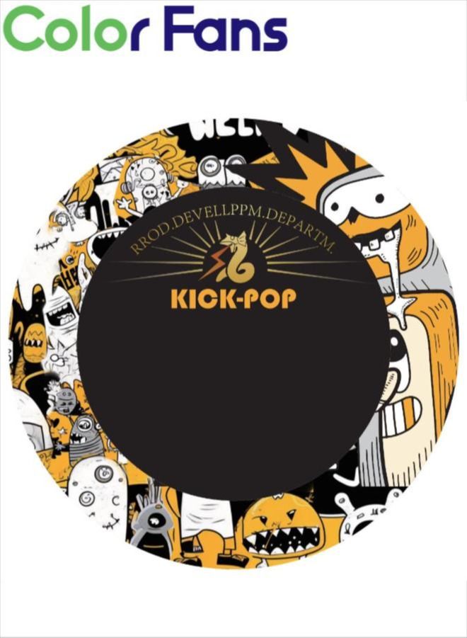 Color Fans حامل بمقبض هاتف متوافق مع MagSafe، حامل بمقبض هاتف MagSafe مع حزام إصبع من السيليكون، متوافق مع الشحن اللاسلكي أسود/أصفر - Image 1