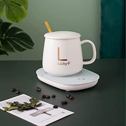 ConvertKitchen Ceramic USB Coffee Mug Heater Mug Set Coffee Warmer for Desk with Auto Shut Off for Milk Tea Cocoa Water Home and Office 400 ML Multicolor - Image 5