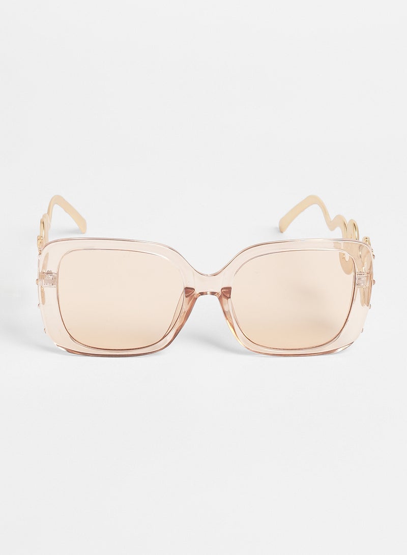 Haute Sauce Women's The Serpent Butterfly Sunglasses For Casual Wear | One-Size | California Gold Alloy Frame | Ash Brown Polarized Lens | Full Rim | Eyewear For Woman & Girls