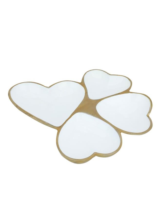 Alsaif Porcelain Serving Plate 34X32X4 Cm Divided White - Image 1