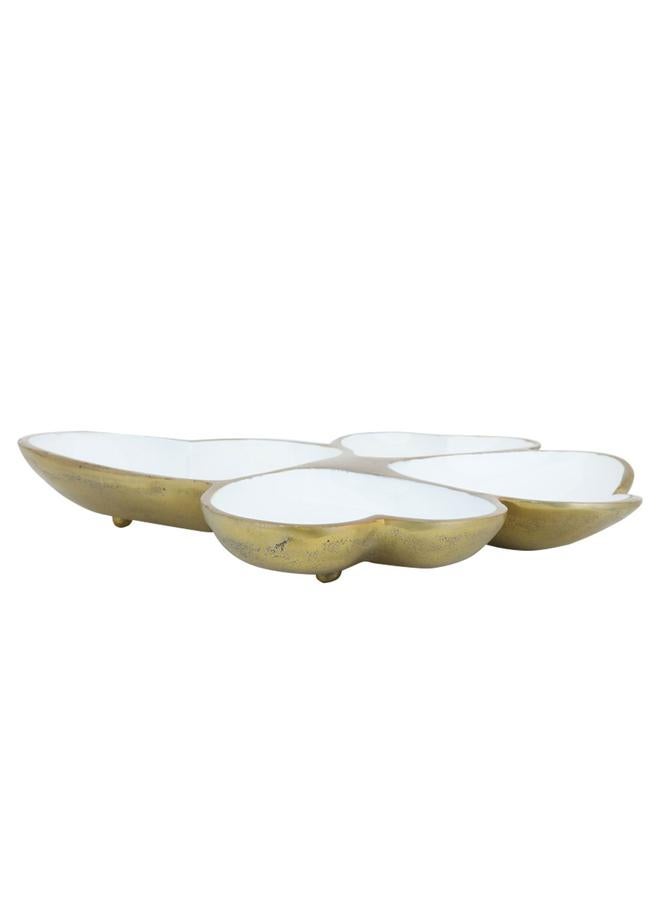 Alsaif Porcelain Serving Plate 34X32X4 Cm Divided White - Image 2