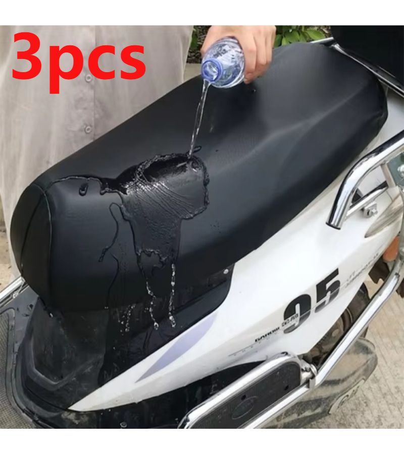 Waterproof Faux Leather Car Seat Cover 3pcs Universal Sun Protection - Image 2