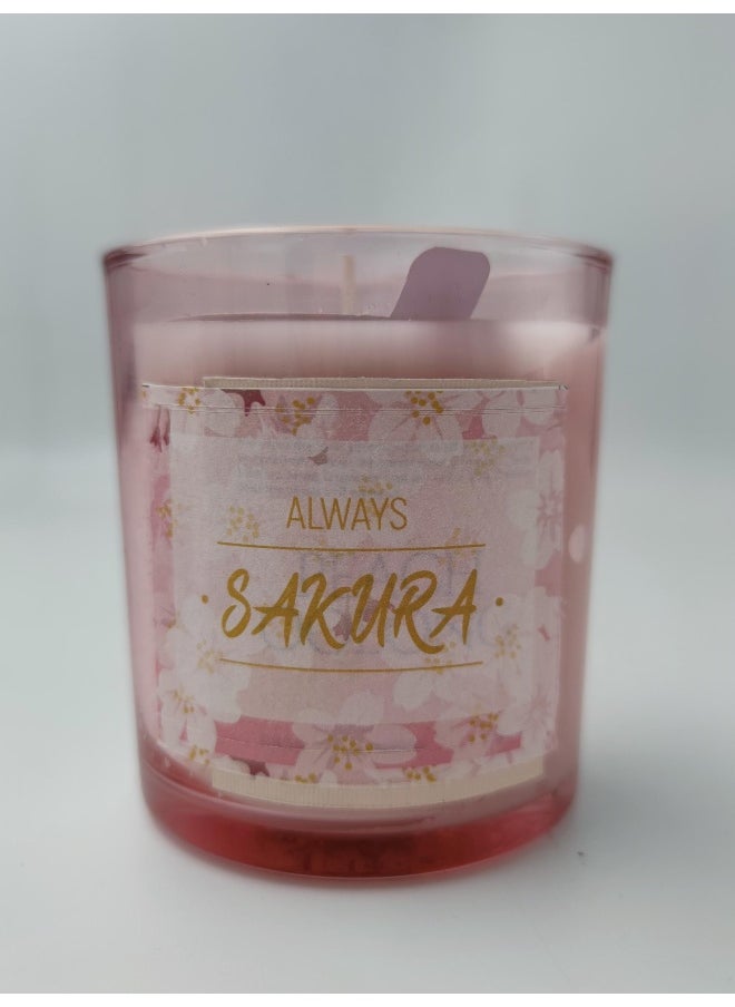 Miniso Surround yourself with the sweet and floral aroma of blooming sakura with this scented candle. 