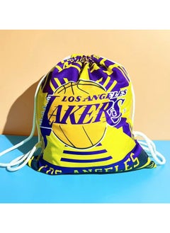 M MIAOYAN M MIAOYAN NBA Lakers Warriors Celtics team basketball drawstring pocket backpack large capacity student basketball bag  - Image 1