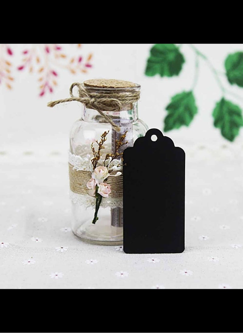 Generic 100Pcs Kraft Paper Gift Tags with 100 String, Blank Gift Bags Tags Price Tags,Black,4.3x7.1cm - Image 5