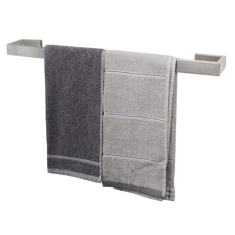 TocTen Bath Towel Rack  Square Base Thicken SUS304 Stainless Steel Towel Bar for Bathroom Bathroom Bar Accessories Towel Rod Heavy Duty Wall Mounted Towel Holder Brushed Nickel 20 Inch