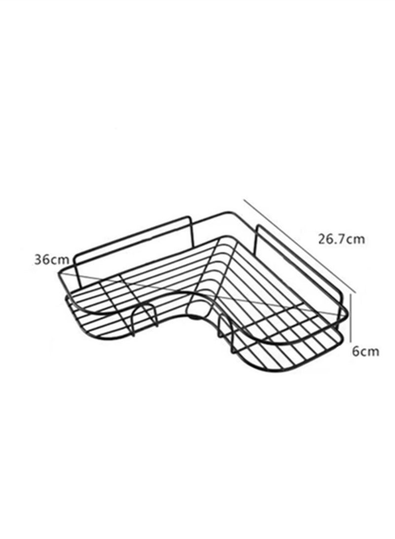 Kutis 2-Piece Bathroom Shelf Shower Shampoo Soap Organizer Wall Mounts Storage Rack - Image 3