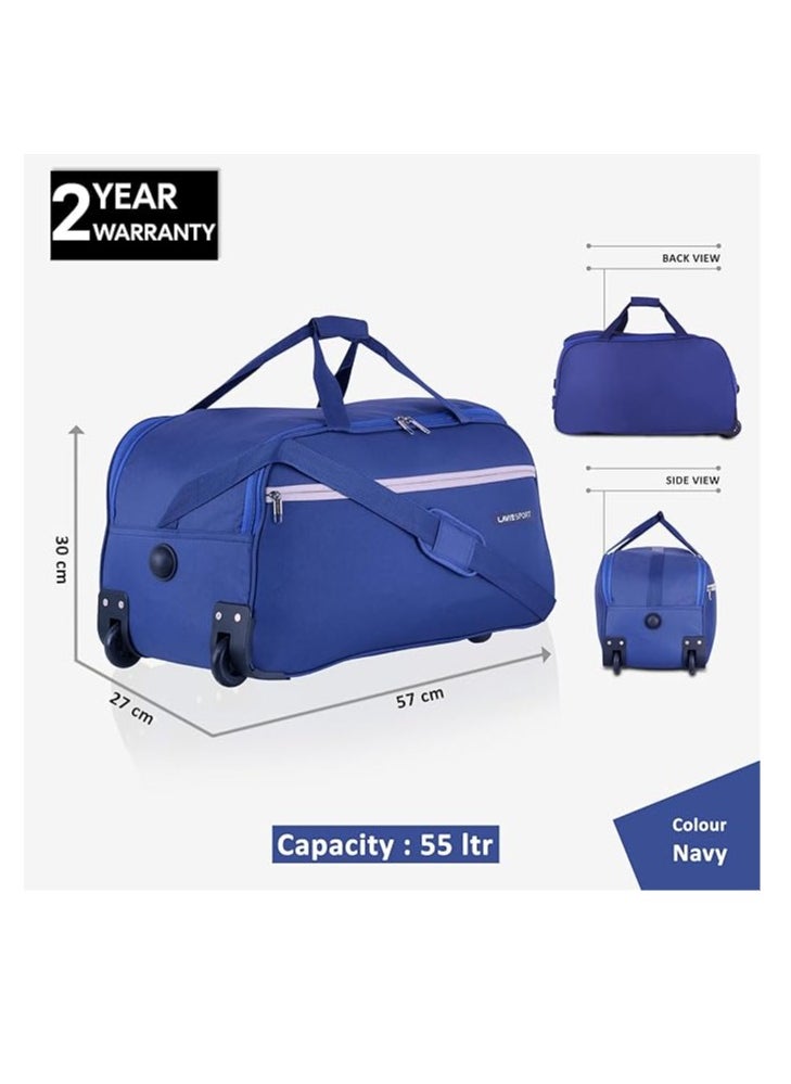 Lavie Sport Lino M Duffle Wheeler Bag | 2 Wheel Duffle Bag | Duffle Bag with Adjustable Handle  - Image 4