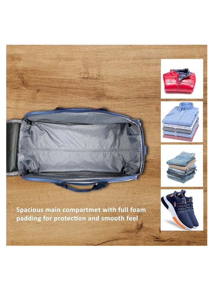 Lavie Sport Lino M Duffle Wheeler Bag | 2 Wheel Duffle Bag | Duffle Bag with Adjustable Handle  - Image 5
