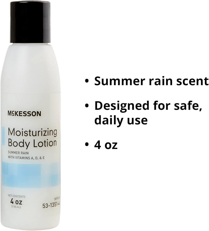 McKesson Moisturizing Body Lotion with Vitamins A D E Summer Rain Scent 4 oz 1 Count - Image 3