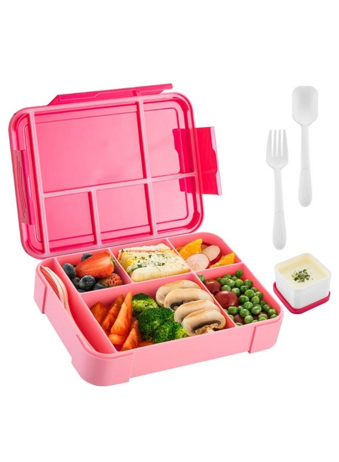 Beauenty Children's Lunch Box with Compartments - 1300 ml BPA-Free Bento Box Lunch Box Children's Lunch Box Leak-proof with 5 Compartments Lunch Box for Adults, Girls & Boys, Microwave/Dishwasher Safe - Image 1