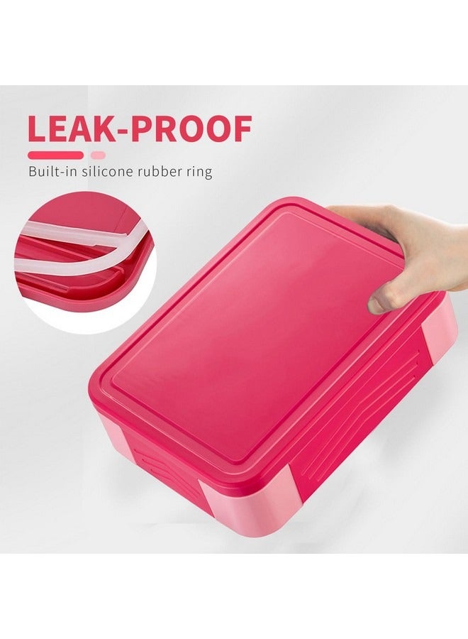 Beauenty Children's Lunch Box with Compartments - 1300 ml BPA-Free Bento Box Lunch Box Children's Lunch Box Leak-proof with 5 Compartments Lunch Box for Adults, Girls & Boys, Microwave/Dishwasher Safe - Image 2