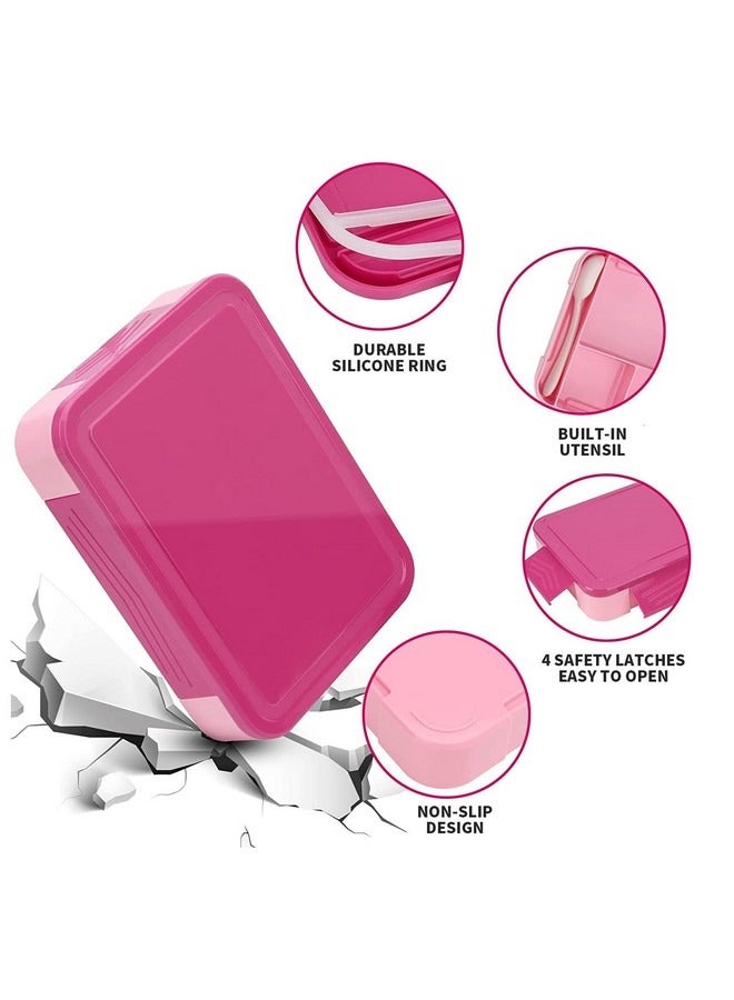 Beauenty Children's Lunch Box with Compartments - 1300 ml BPA-Free Bento Box Lunch Box Children's Lunch Box Leak-proof with 5 Compartments Lunch Box for Adults, Girls & Boys, Microwave/Dishwasher Safe - Image 4