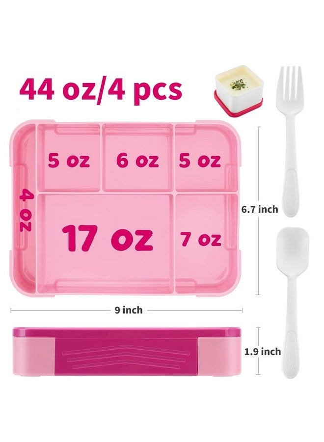 Beauenty Children's Lunch Box with Compartments - 1300 ml BPA-Free Bento Box Lunch Box Children's Lunch Box Leak-proof with 5 Compartments Lunch Box for Adults, Girls & Boys, Microwave/Dishwasher Safe - Image 5