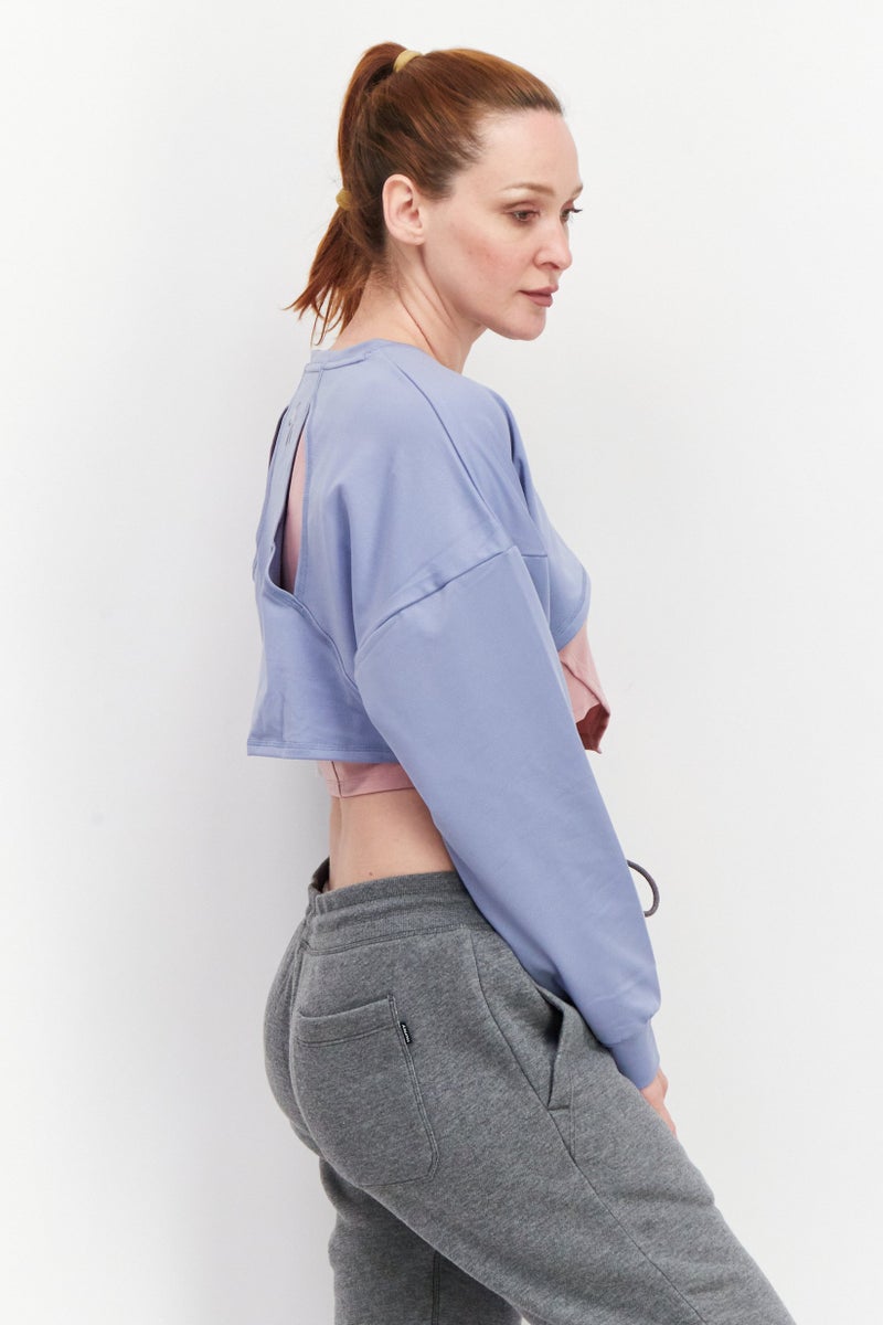 PUMA بلوزة تدريب بأكمام طويلة للنساء، لافندر - Image 3