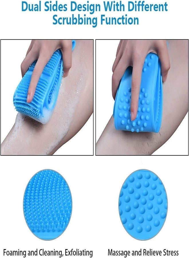 HomeAra 1 Pcs Multicolour Silicone Body Back Scrubber | Exfoliating Shower Foot Scrubber & Back Brush | Deep Cleansing Bath Scrubber for Men & Women | Soft, Reusable Skin Care Tool for Daily Bathing - Image 3
