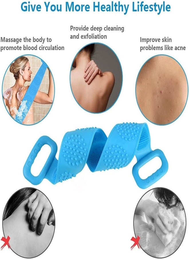 HomeAra 1 Pcs Multicolour Silicone Body Back Scrubber | Exfoliating Shower Foot Scrubber & Back Brush | Deep Cleansing Bath Scrubber for Men & Women | Soft, Reusable Skin Care Tool for Daily Bathing - Image 5