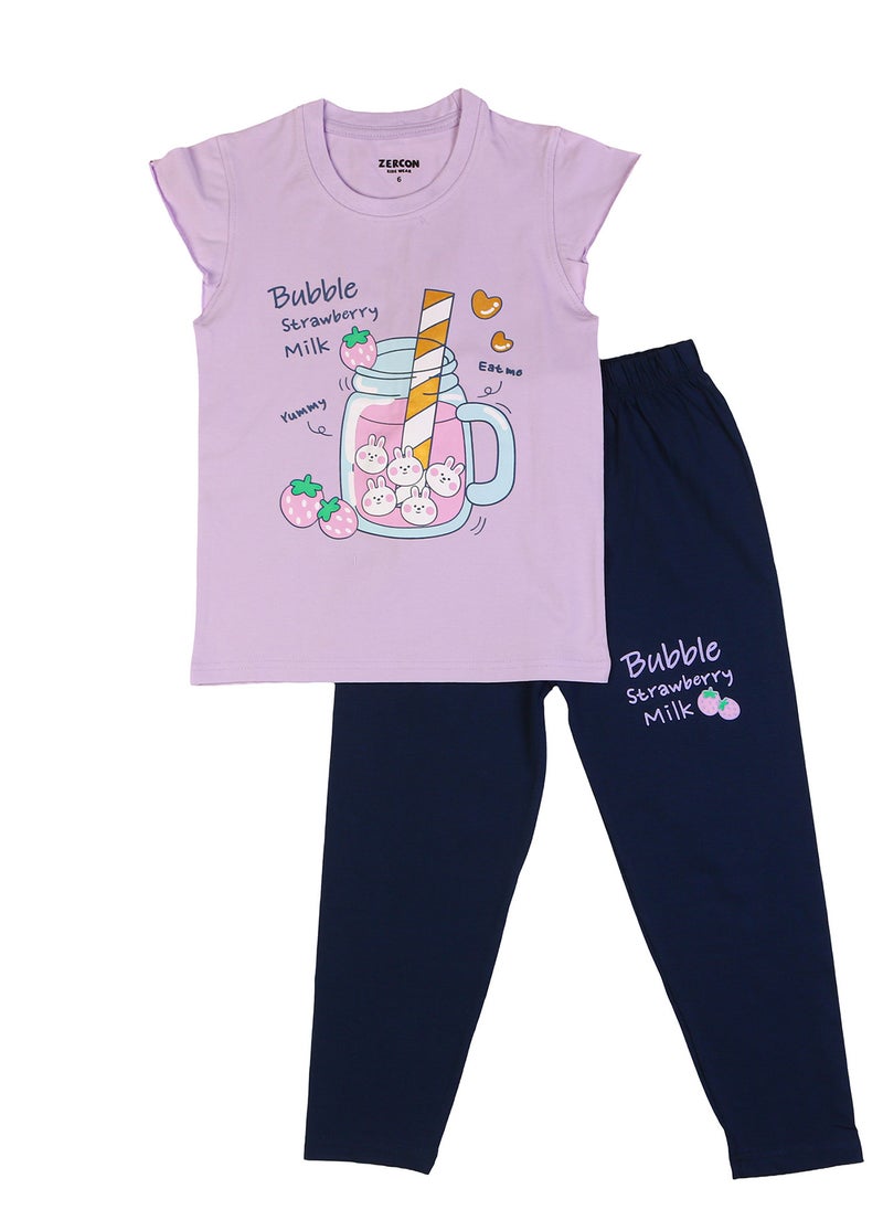 Zercon Summer Pajama Set for Girls  - Image 1