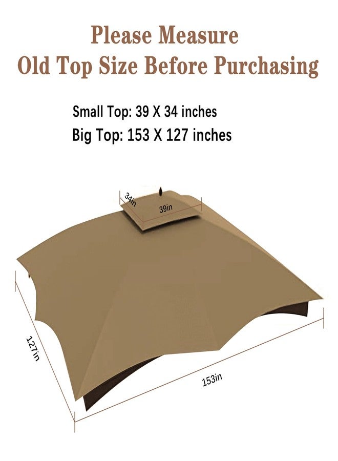 SCOCANOPY Replacement Top for 10x12 FT Gazebo Massillon Biscayne,Cabin-Style L-GZ933PST,Turnberry L-GZ933PCO-L,Tuscany L-GZ933PST-K (Beige Ripstop) - Image 3