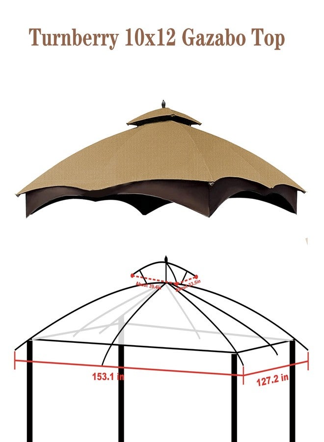 SCOCANOPY Replacement Top for 10x12 FT Gazebo Massillon Biscayne,Cabin-Style L-GZ933PST,Turnberry L-GZ933PCO-L,Tuscany L-GZ933PST-K (Beige Ripstop) - Image 5