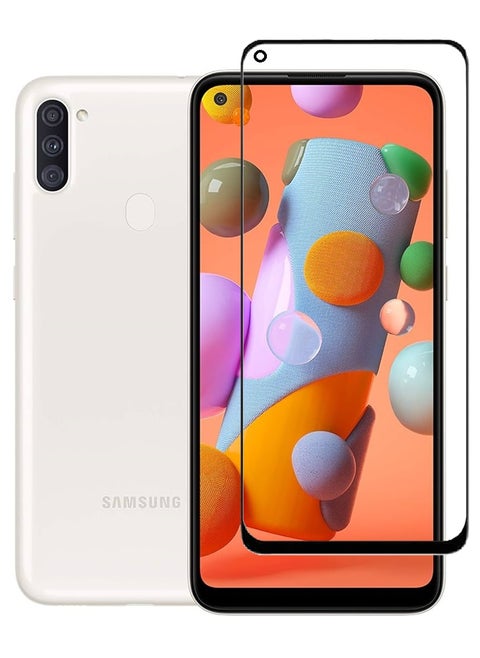 Tempered Glass Screen Protector 5D Designed For Samsung Galaxy A11 Full Glue Edge to Edge Full Screen Coverage And Bubble Free
