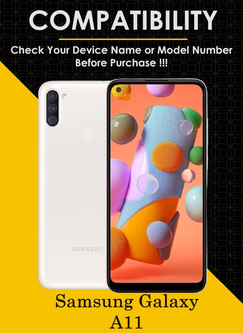 Tempered Glass Screen Protector 5D Designed For Samsung Galaxy A11 Full Glue Edge to Edge Full Screen Coverage And Bubble Free