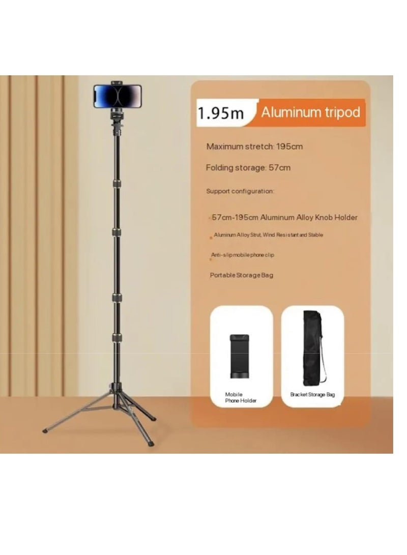 Professional tripod for camera with 360-degree rotation, flip lock, and aluminum alloy legs - black  - Image 4