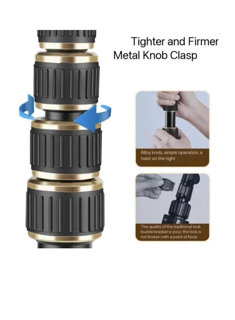 Professional tripod for camera with 360-degree rotation, flip lock, and aluminum alloy legs - black  - Image 3
