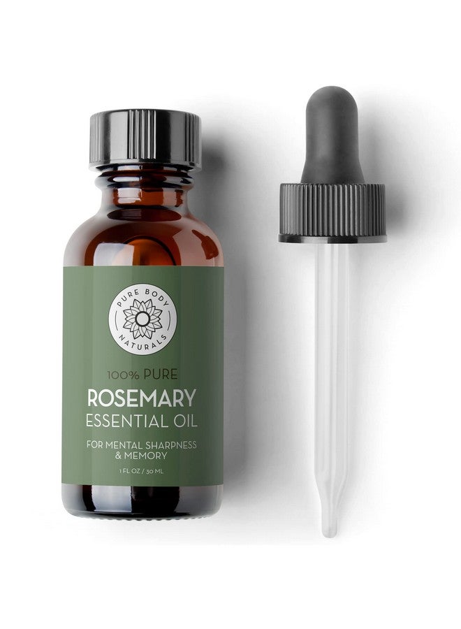 PURE BODY NATURALS 100% Pure Rosemary Essential Oil Rosemary Oil For Hair Growth And Aromatherapy Therapeutic Grade 1 Fl Oz By Pure Body Naturals - Image 1
